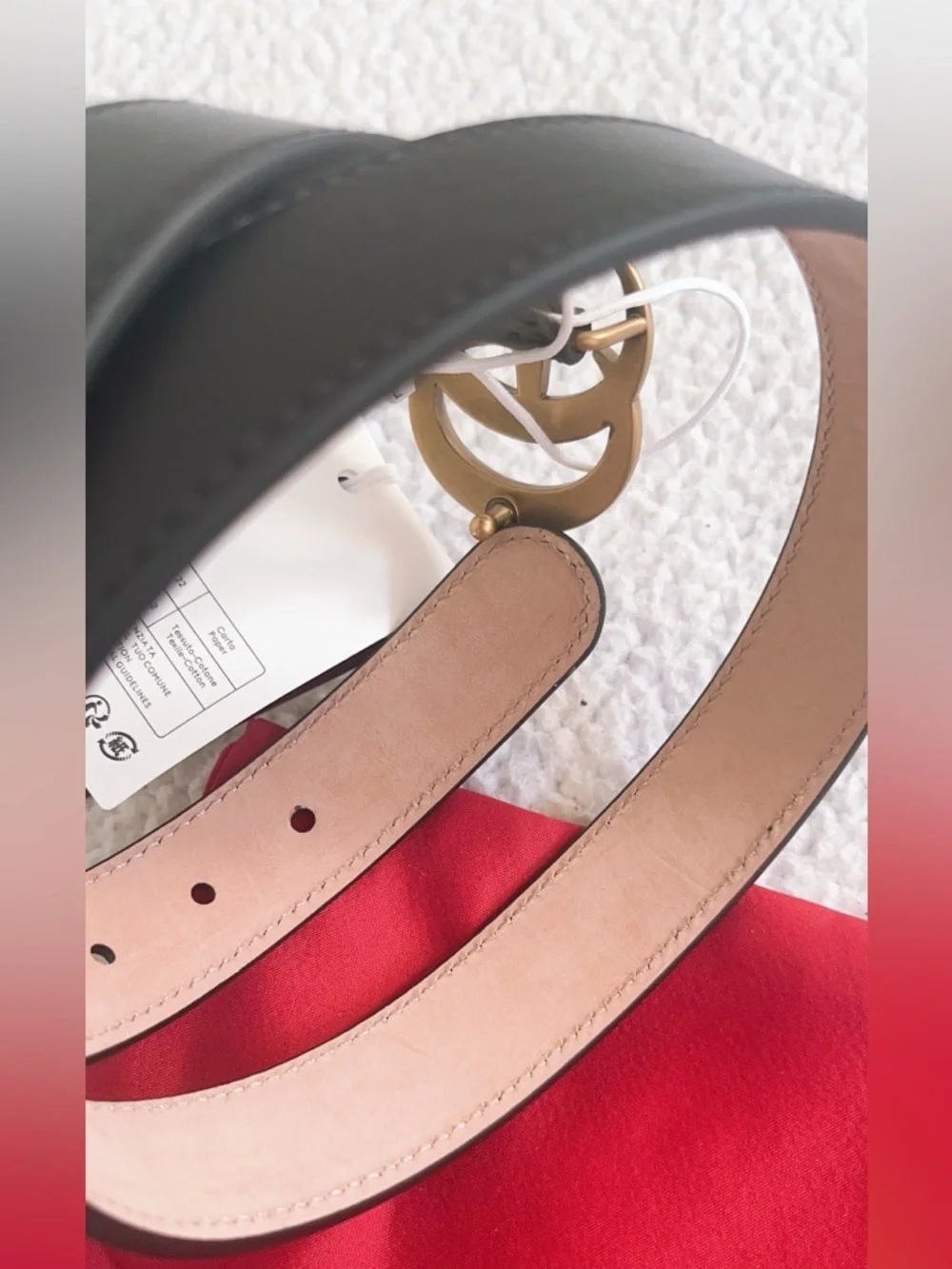 Gucci  Kids Black Leather GG Logo Buckle Belt